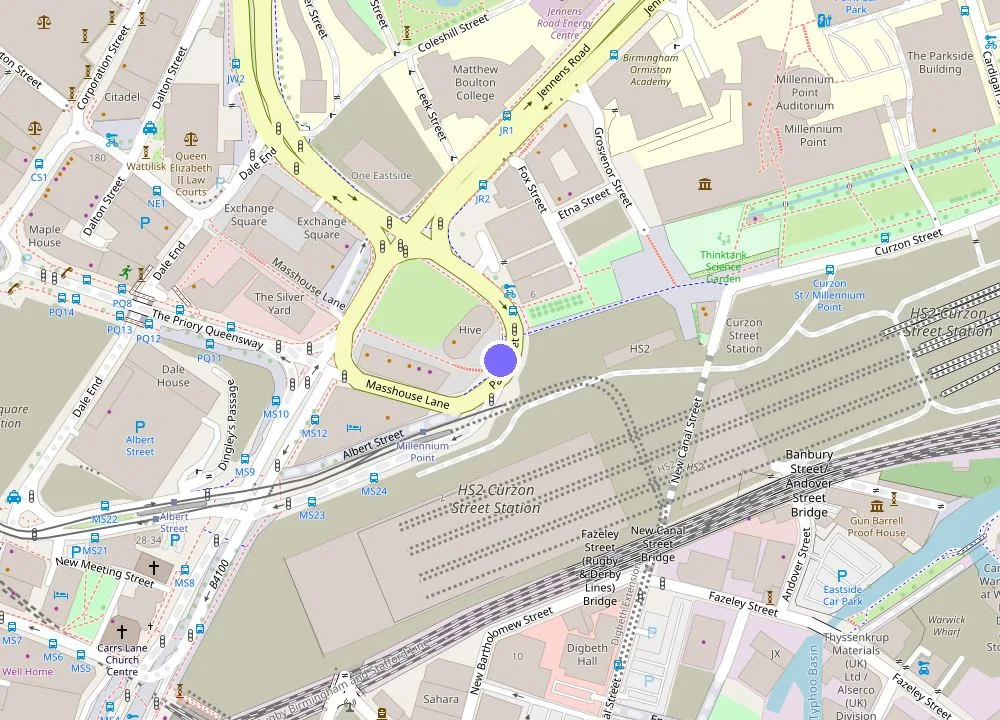 Map: Clayton Hotel Birmingham